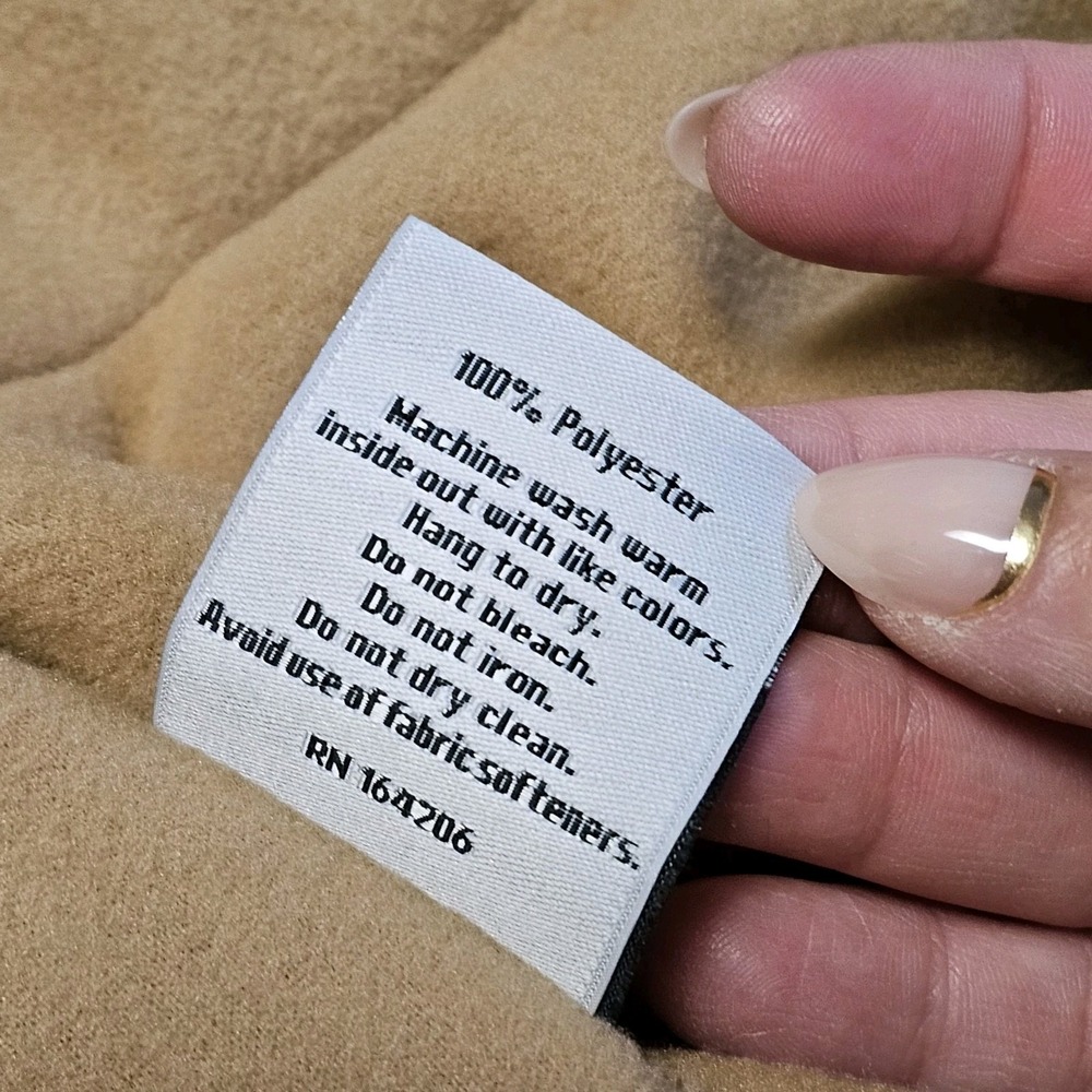 Dudley Stephens Womens‎ Cassidy Open Belted Cardigan Pockets Camel Tan Sz L - Picture 6 of 8